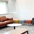 Cotton On Office - Somerset | Product Seen: [Bambri 3-Seater Sofa - Full Leather (Pure-Aniline) - Cat 18, Media Stool & Bori Coffee Table – Dia600 - (Sintered)]